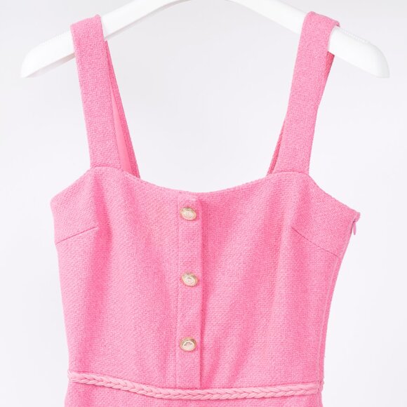 Maje Rose Cotton-Tweed Braided-Trim Wide-Leg Pant Suit - Picture 4 of 16